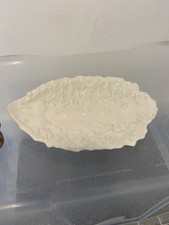 Carlton Ware White leaf dish