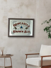 Large Wooden Framed Pub Mirror