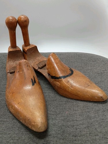 Antique wooden shoe lasts pair
