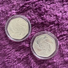 2003 Gibraltar Bottlenose Dolphins 50p Coin * Circulated VG * Two Coins