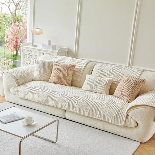 Thick plush sofa cover 4 - sofa,