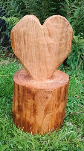 Love heart log wooden - heart, a