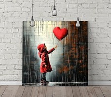 HEART BALLOON IN RAIN GRAFFITI