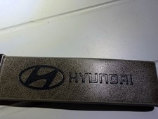 Hyundai Grey Leather Keyring