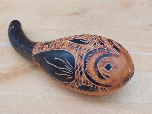 Carved gourd fish handmade - carved,