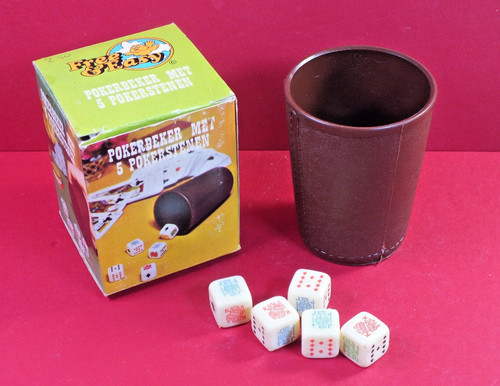 Vintage poker dice set - poker, &