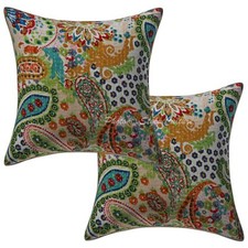 Indian Kantha Paisley Pillow