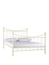 RUBY Metal Bed Single Cream Sturdy and Elegant Bed Frame for Any Bedroom