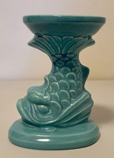 Turquoise ceramic pedestal - turquoise,