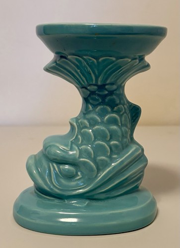 Turquoise ceramic pedestal - turquoise,