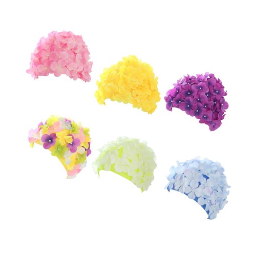 Flower swim cap floral petal - cap,