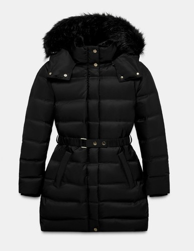 Zara black padded coat - zara,
