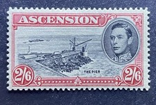 Ascension - KGVI - 2/6 Davit Flaw - Mint Hinged