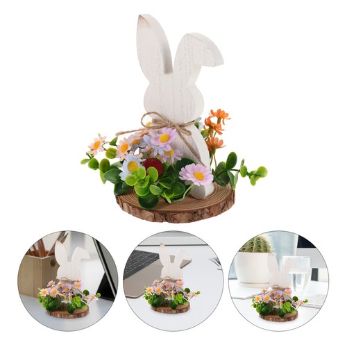 Bunny tiered tray decorations - bunny,
