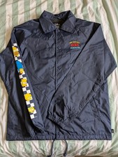 Vans Simpsons Rare Blue Jacket Simpson Family On Sleeve Men's small