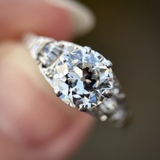 Platinum 1.20ct Old European