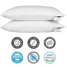 Duck feather pillows pair - pillows,