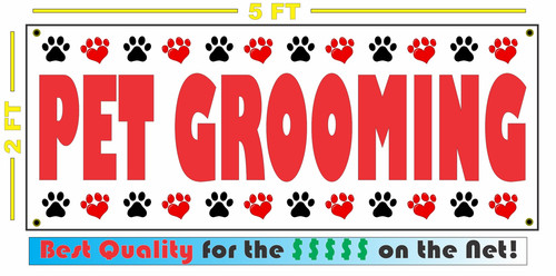 Pet grooming banner sign new - pet,