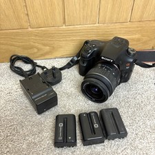 Sony Alpha A57 Camera DSLR 16.1MP with 18-55mm Lens with 3 batteries, has error