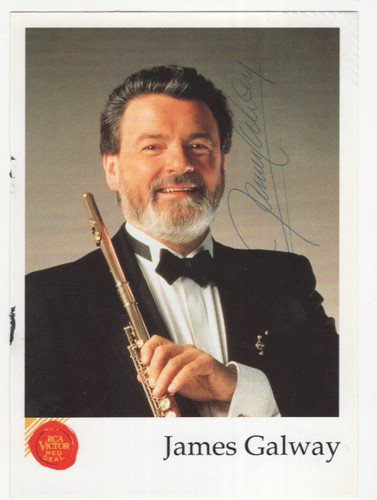James galway signed postcard - galway,