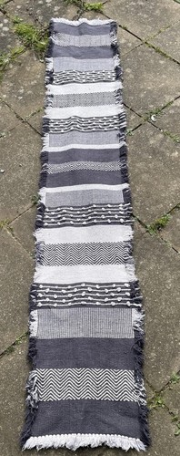 Grey white cotton hallway - white,