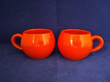 2x Habitat Pinya Orange Mugs