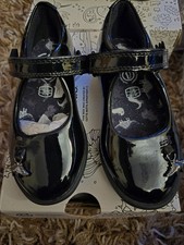 Clark Girls Patent Black Shoes