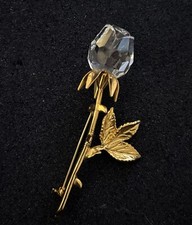 Swarovski crystal stem rose - crystal,