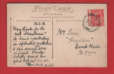 Mevagissey R.S.O / RSO, Cornwall - Railway postmark 1926 - quite Scarce !