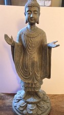Standing Buddha Resin 19cm 