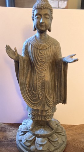 Standing buddha resin 19cm - buddha,