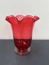 Vintage cranberry glass vase