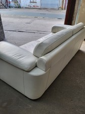 Natuzzi Sofa  Cream Leather