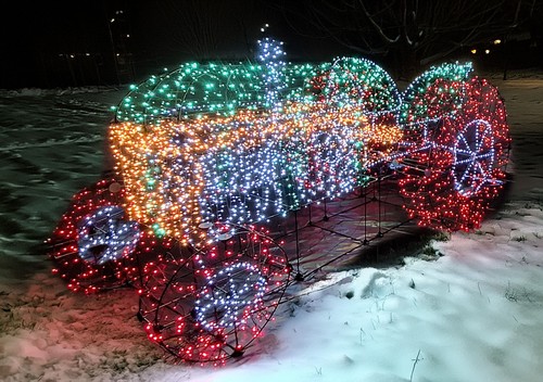 Festive frames vintage tractor - vintage,