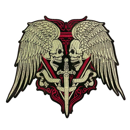 Large dual skull wings sword - skull,