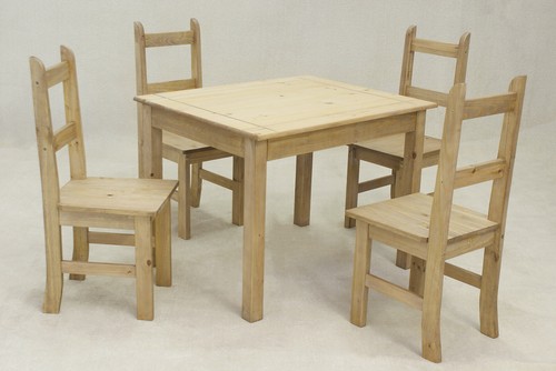 Corona pine dining table set - pine,