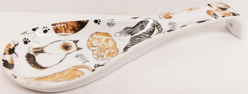 Cats ceramic spoon rest - ceramic,