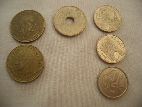 Spanish peseta coins set - coins,