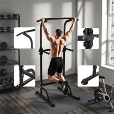 Power Tower Multi-Function Pull Up Station with Adjustable Height for Home Gym