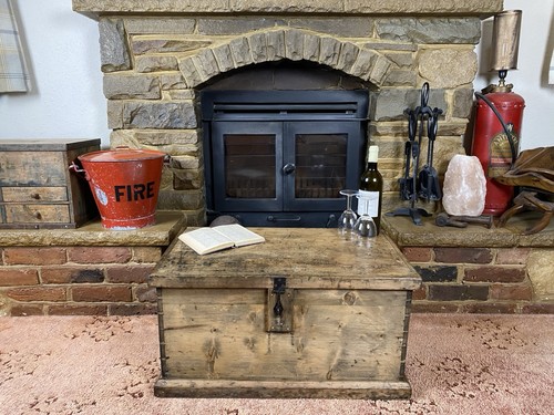 Old antique pine chest - old,