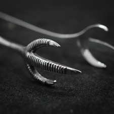 Antique Solid Silver Claw