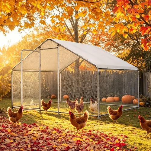 Large chicken coop with - large,