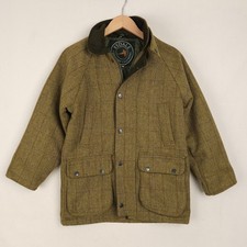 Rydale Womens Tweed Shooting Jacket UK12 Green Herringbone Coat Country Field