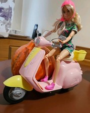 Barbie Pink Moped Scooter With