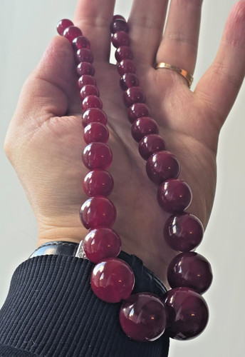 Art deco bakelite necklace - bakelite,