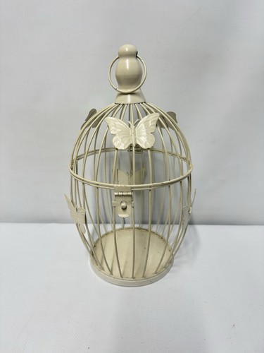 Cream metal butterfly - cream,