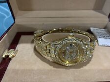 Mens Bling Watch Very Bling Fully Iced Out  Swarovski Crystals Cost New £700.00