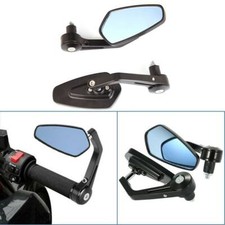 7/8" Motorcycle Rearview Handlebar End Side Mirrors Black For Yamaha Triumph UK