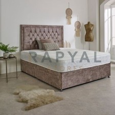 ORTHOPAEDIC MARBLE DIVAN BED SET + MATTRESS HEADBOARD
