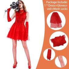 Juice Lydia Cosplay Costume Red Wedding Dress Outfits Halloween Carnival Suit